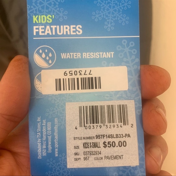 SLALOM Kids XS Winter Snow Pants Insulated Water Resistant Gray Ski Snowboard - Picture 4 of 12